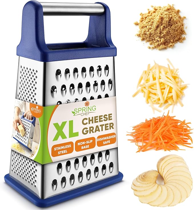 Spring Chef Stainless Steel XL Parmesan Cheese Grater by SpringChef