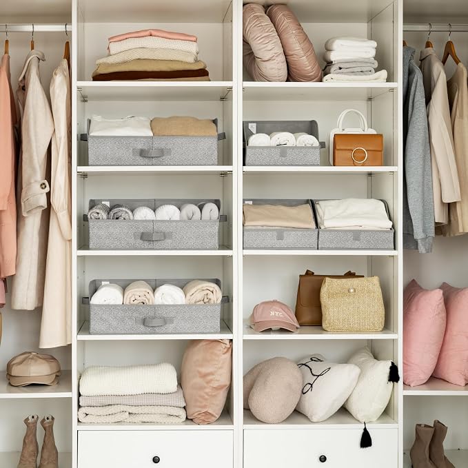 GRANNY SAYS Purse Organizer for Closet, Trapezoid Storage Bins, Closet Shelf - Image 3