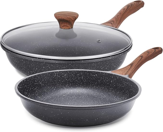 SENSARTE Nonstick Frying Pan Skillets, Swiss Granite Coating Omelette Pans by SENSARTE