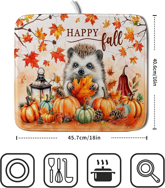 Happy Fall Dish Drying Mat - Image 2