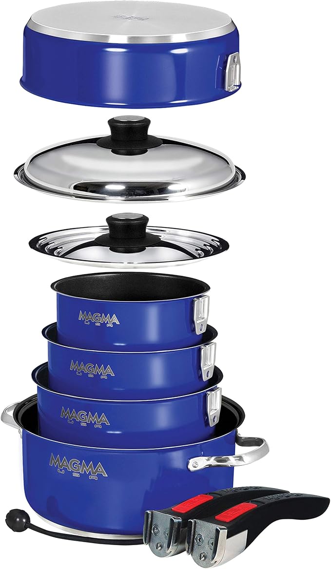 Magma 10 Piece Gourmet Nesting Stainless Steel Cookware Set - Image 2