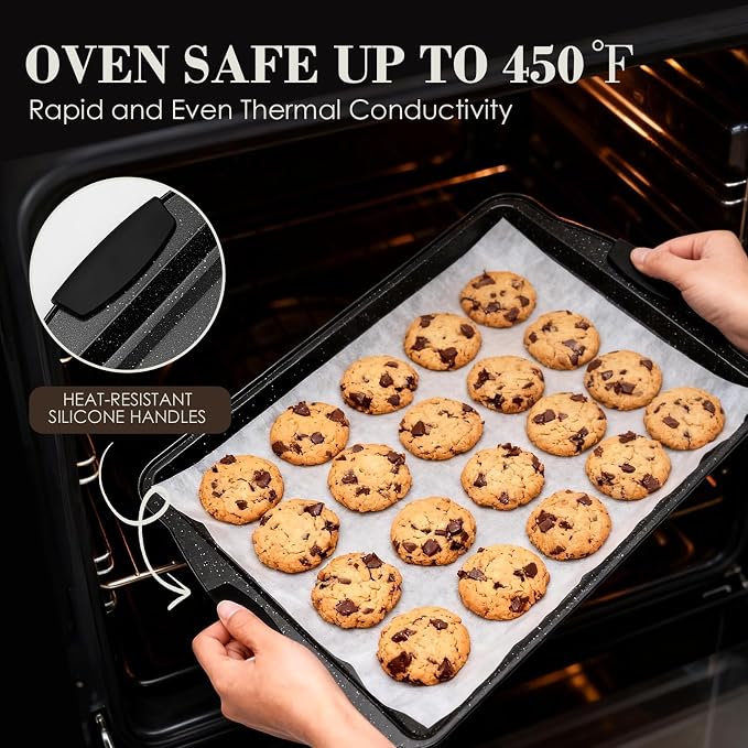 Baking Pans Set Nonstick, Bakeware Sets Stackable - Image 3