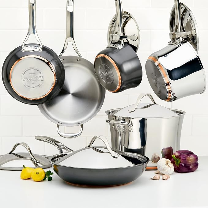 Anolon Stainless Steel & Hard Anodized Aluminum, Cookware Set - Image 9