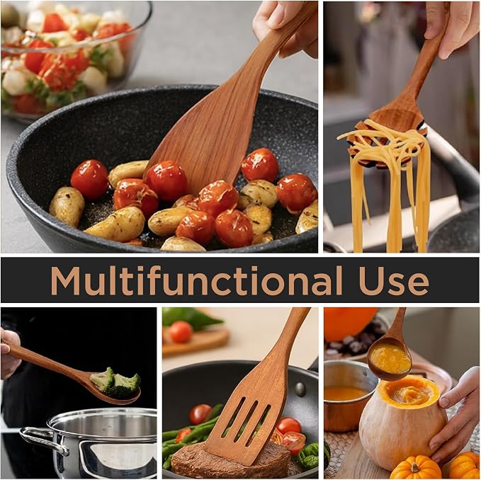 10-Piece Wooden Utensil Set - Image 5