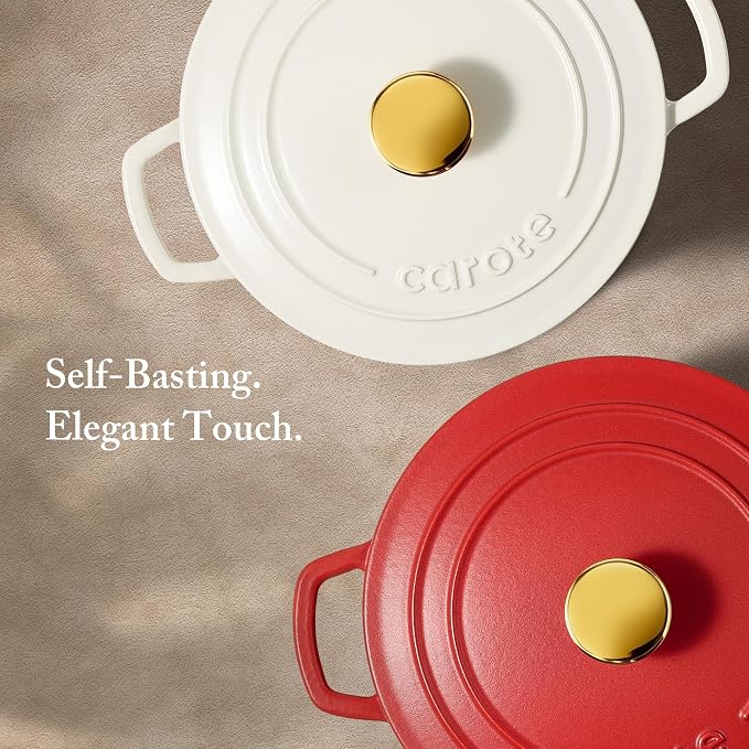 CAROTE Enameled Cast Iron Dutch Oven Pot - Image 6