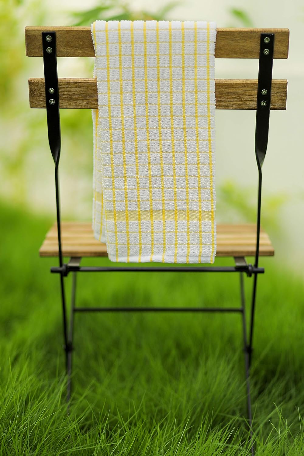 Kitchen Towels Set of 4 - Highly Absorbent, Super Soft Terry Cotton