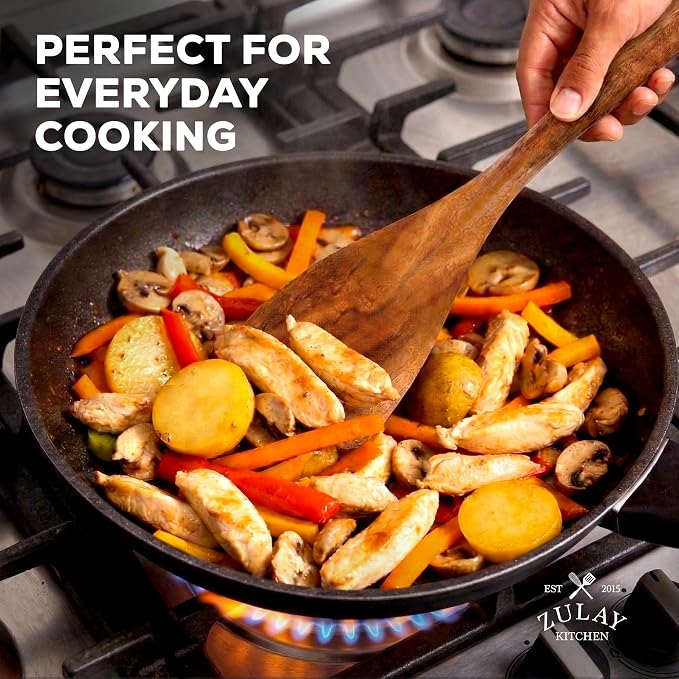 Zulay Kitchen 15-Piece Teak Wooden Utensils - Image 6