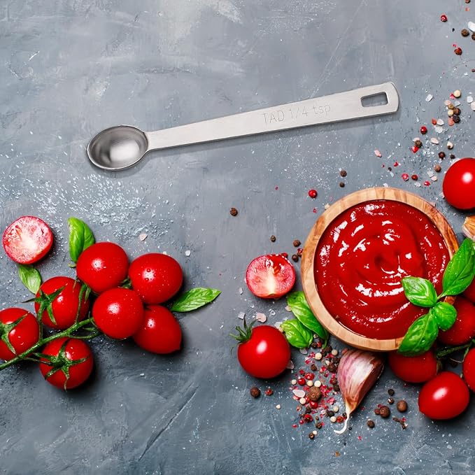 4 PCS 1/4 Teaspoon Single Measuring Spoon, Stainless Steel 1/4 Tsp Small - Image 5