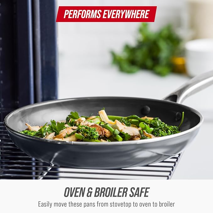 Blue Diamond 8" Nonstick Frying Pan Skillet, Ceramic Diamond Infused PFAS-Free - Image 8