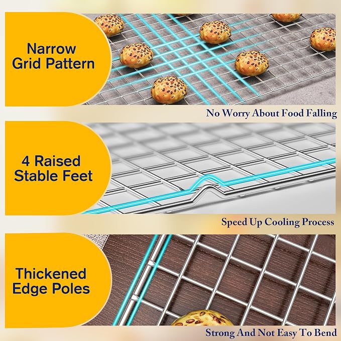 2PCS Cooling Racks for Cooking and Baking - Image 3