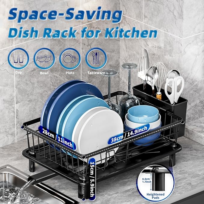 GAOKASE Dish Drying Rack, Stainless Steel-Dish Rack, Dish Racks - Image 5