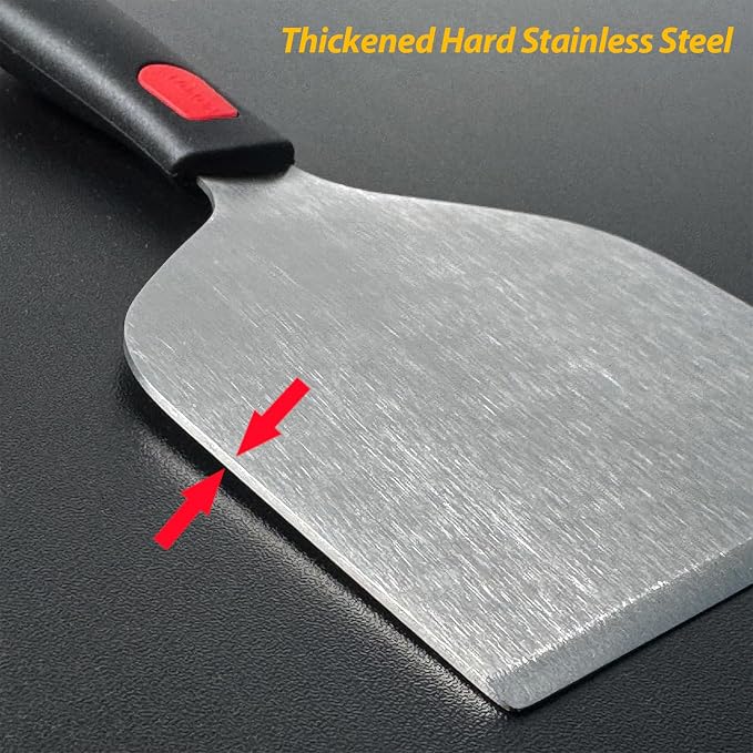 Vovoly Wide Griddle Scraper, 4.3“x4.3'' Smashed Burger Scraper Grill Scraper - Image 5