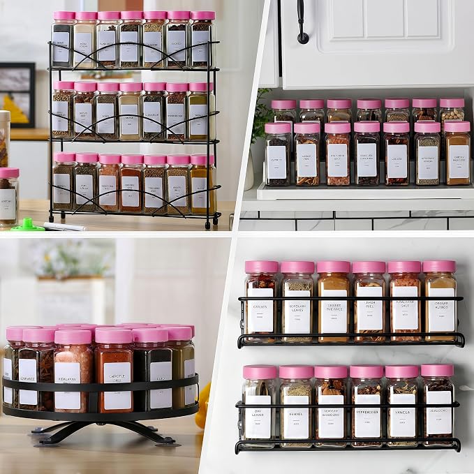 48 Glass storage jars，Glass Spice Jars - Image 3