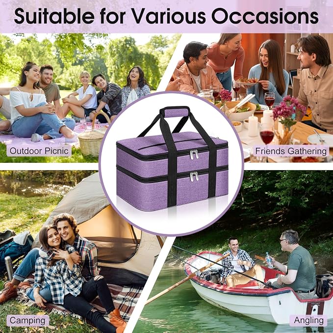 Double Insulated Casserole Carrier, Portable Casserole Carrier - Image 5