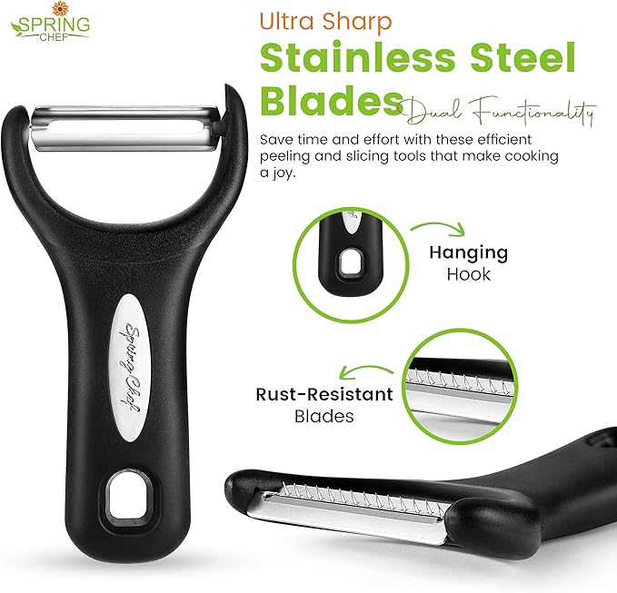 Spring Chef Premium Y & Vegetable Julienne Peeler Set - Image 5