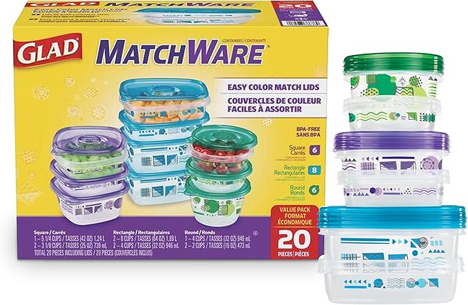 Glad GladWare MatchWare Food Storage Containers by GladTrashFoodStorage