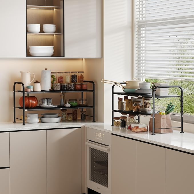 NETEL Under Sink Organizers and Storage, 2 Tier Shelf Under Bathroom Sink - Image 8
