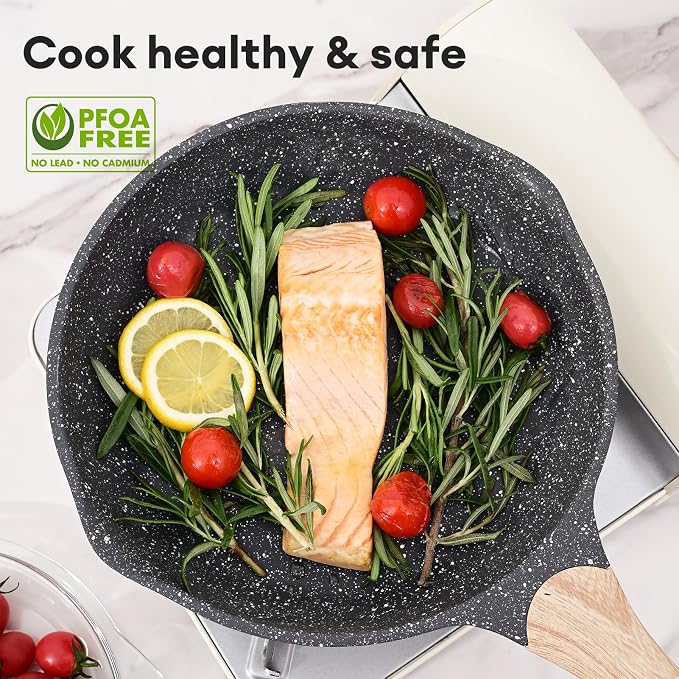JEETEE Non Stick Frying Pan Set, Frying Pans Nonstick, Omelette Skillet - Image 5