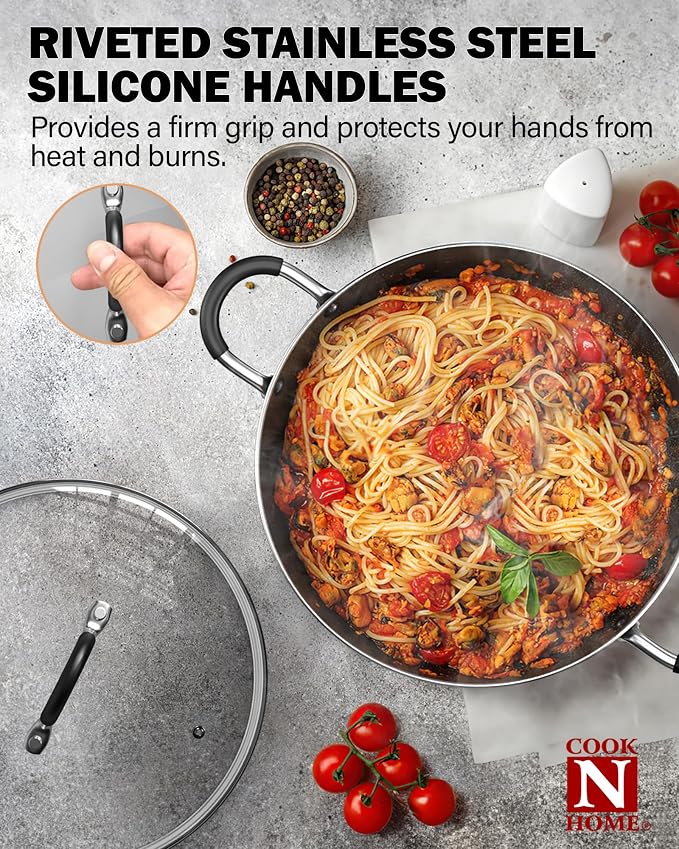 Cook N Home Pots and Pans Nonstick Kitchen Cookware Sets include Saucepan - Image 5