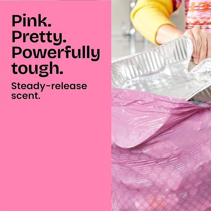 Glad Tall Kitchen Trash Bags 13 Gallon, MaxStrength Cherry Blossom Garbage Bags - Image 2