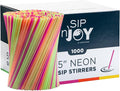 Neon Coffee Stirrers, 1000 Disposable Plastic Drink Stirrer Sticks by EskayProducts