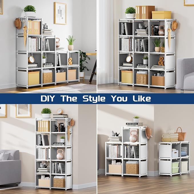Mavivegue Book Shelf, 12 Cube Storage Organizer, Closet Storage Organizer - Image 7