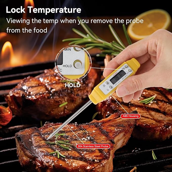 Akozon Digital Food Thermometer Automatic Calibration Pen High Accuracy - Image 3