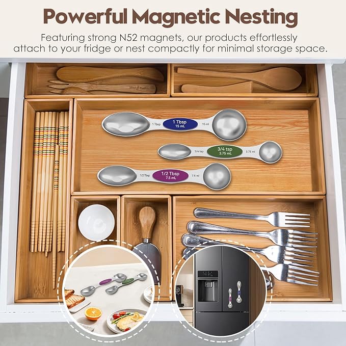 Magnetic Measuring Spoons Set of 8 - Image 6