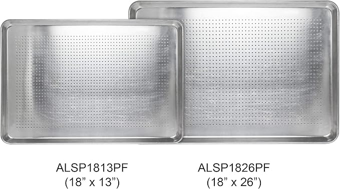 Excellante 18" X 13" Half Size Aluminum Sheet Pan, Perforated, Comes In Each - Image 4