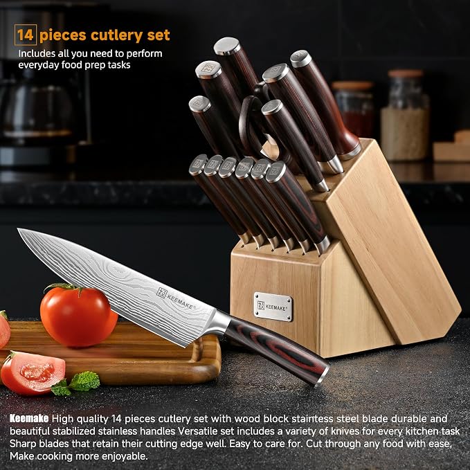 KEEMAKE 14-Piece Knife Set - Image 9