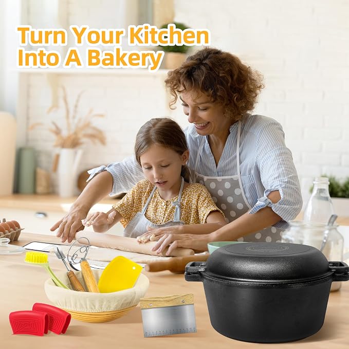 Pre-Seasoned Cast Iron Dutch Oven Pot - Image 6