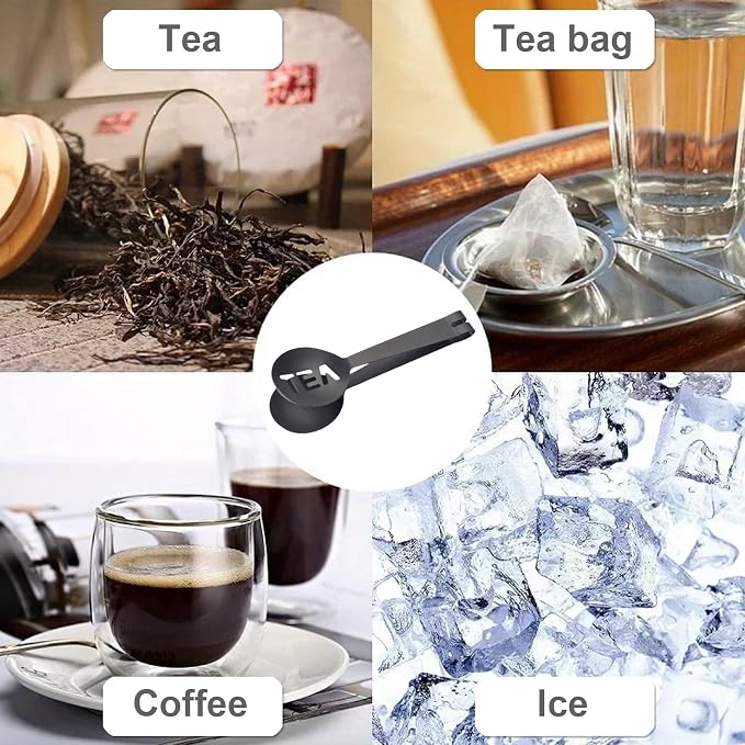 4Pcs Gray Tea Bag Squeezer, Stainless Steel Clip On Strainer, Tea Spoon Tongs - Image 5