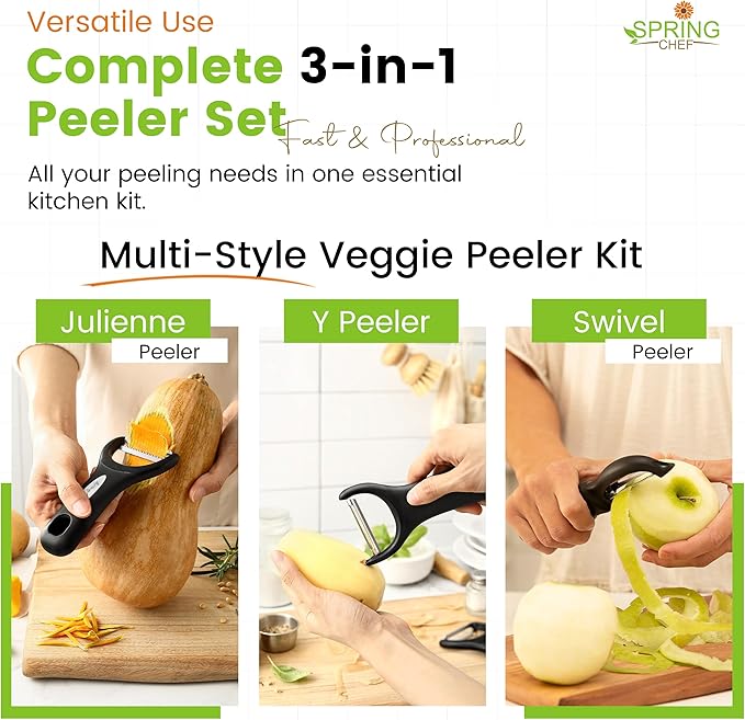 Spring Chef Vegetable Peelers for Kitchen - Image 2