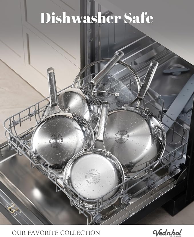 Stainless Steel Pan, 12 Inch Stainless Steel Frying Pan, Tri-Ply Stainless - Image 4