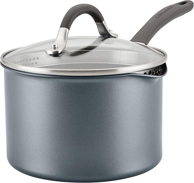 Circulon A1 Series w/ ScratchDefense Nonstick Induction Straining Sauce Pan by Circulon