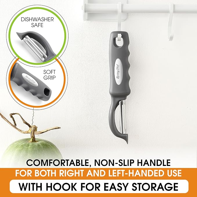 Spring Chef Premium Swivel Vegetable Peeler, Comfortable Handle and Ultra Sharp - Image 6
