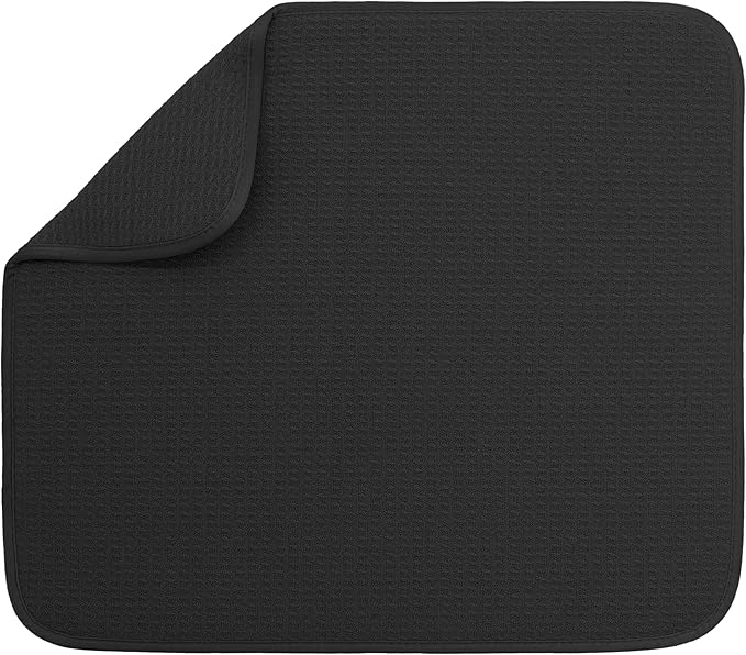 S&T INC. Dish Drying Mat, 16” x 18”, Absorbent Microfiber Kitchen Counter Mat by STINC