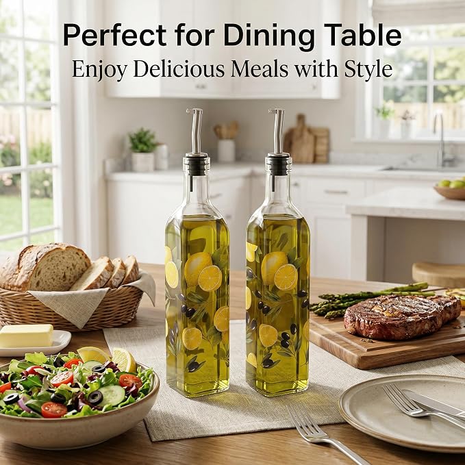 Topadorn 17 oz Olive Oil Dispenser Bottle Set - Image 4