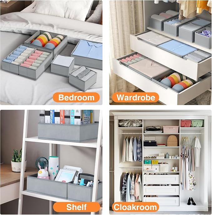 DIMJ Drawer Organizer Clothes 18 Pack - Image 7