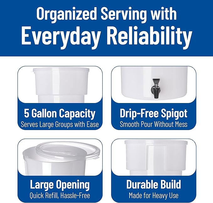 Carlisle FoodService Products Round Beverage Dispenser Drink Dispenser - Image 4