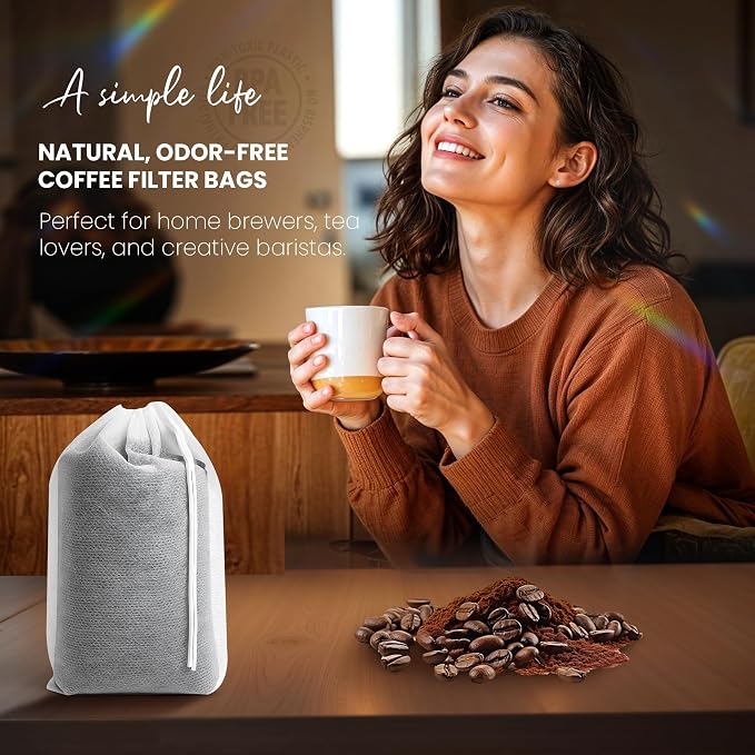 Cold Brew Bags, 4 * 6 Inch Fine Mesh Drawstring Pouches, Fits Mason Jars & - Image 4