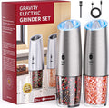 MealHelper Rechargeable Gravity Electric Salt and Pepper Grinder Set by Unknown