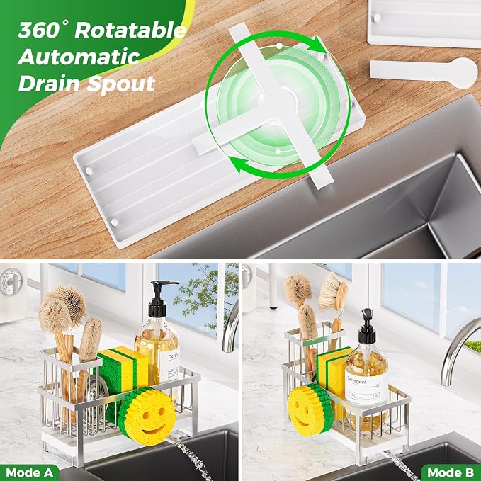 Sponge Holder for Kitchen Sink, Sink Caddy - Image 4