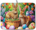 Easter Bunny Eggs Dish Drying Mat by Kwlegh