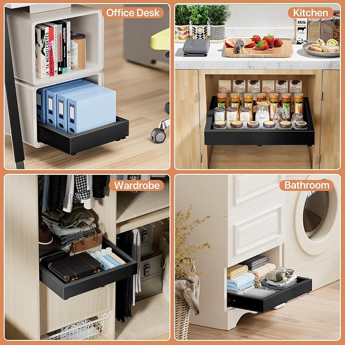 1 Pack Pull out Cabinet Organizer, Width Depth, - Image 4
