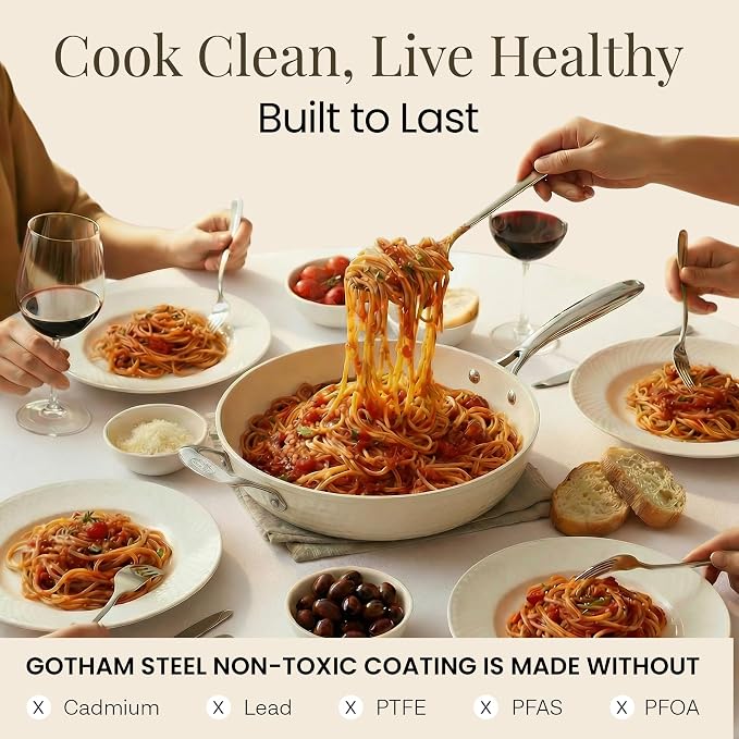GOTHAM STEEL HAMMERED 14 Inch Non Stick Frying Pans - Image 7