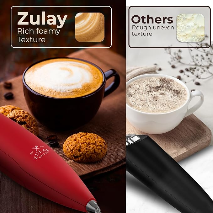 Zulay Kitchen Patented Tornado Triple Whisk Milk Frother - Image 6