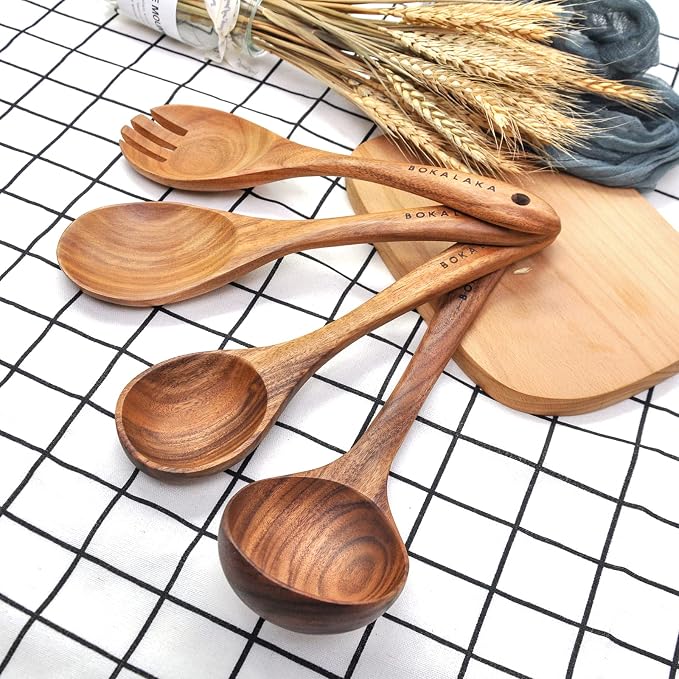 11 Pcs Wooden Kitchen Utensils Set - Image 6