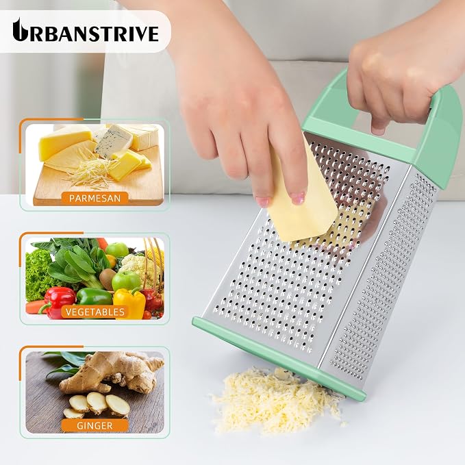Urbanstrive Cheese Grater With Container, Professional Cheese Grater with Handle - Image 4