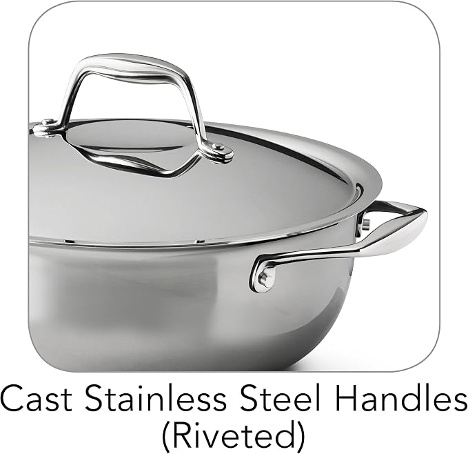 Tramontina Signature Tri-Ply Clad Stainless Steel 4-Quart Universal Pan - Image 3